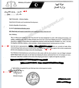 Letter Ministry of Justice 2013 Gaddafi Leaks: Crimes and Scandals