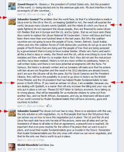 'Iskander Goaied' commenting on FACEBOOK April 2011 